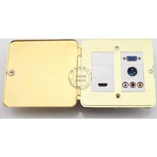Flip Type Floor Socket 3RCA AV & XLR & VGA & HDMI Socket Ground Outlet