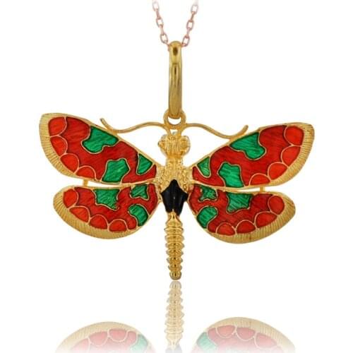Butterfly Necklace 925 Sterling Silver Colorful Nature Charm Bridesmade Nature Lover Gift