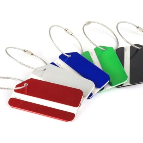 Durable Aluminum Alloy Luggage Tag with Stainless Steel Loop Personalized ID Tag Perfect for Luggage Suitcase DIY Apparel Sewing