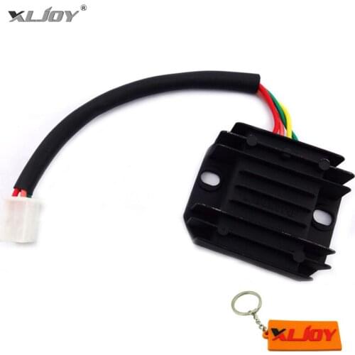 XLJOY Voltage Regulator Rectifier 12V 4 Wires For Shineray 150STE 200ST-6A 200STIIE-B 250STXE ATV ATV Quad Pit Dirt Bike