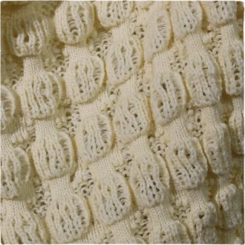Width 31'' Solid Color Foam Thickened Elastic Knitted Fabric By The Half Yard For Sweater Coat Material