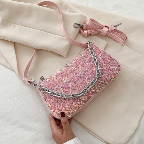 Sequins Bags For Women 2020 Fashion Purses And Handbags Luxury Designer Shoulder Bag New Women Purse Designer Crossbody Bag