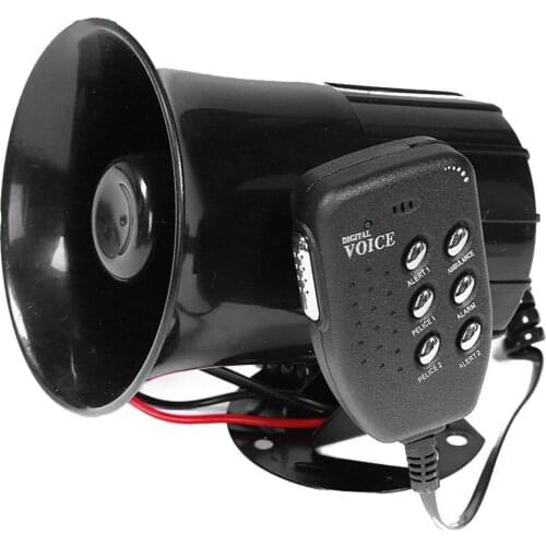 Spot Car Warning Alarm Fire Siren Horn PA Speaker MIC System 100W Sound 6 Car Styling Louder Loud T0K5