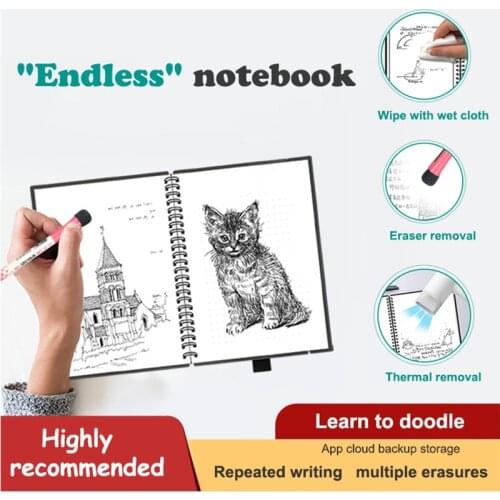 New A4/6 Intelligent Notebook Creative Dry Erase Whiteboard Notepad App Backup Rewritable Graffiti Painting Hand Copied Notebook