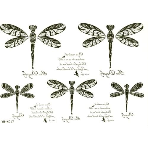 Dragonfly temporary tattoo tatuagem pesca tatoo tijdelijke tattoo airbrush kit for painting temporaire tatouage women tatoos