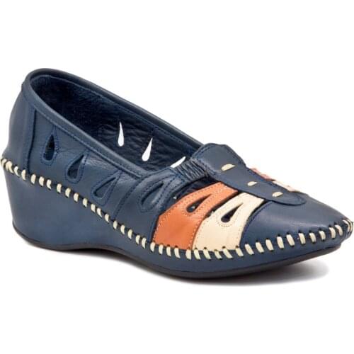 Gedikpaşalı ARV 9Y 278 DARK BLUE Ladies Shoes Orthopedic