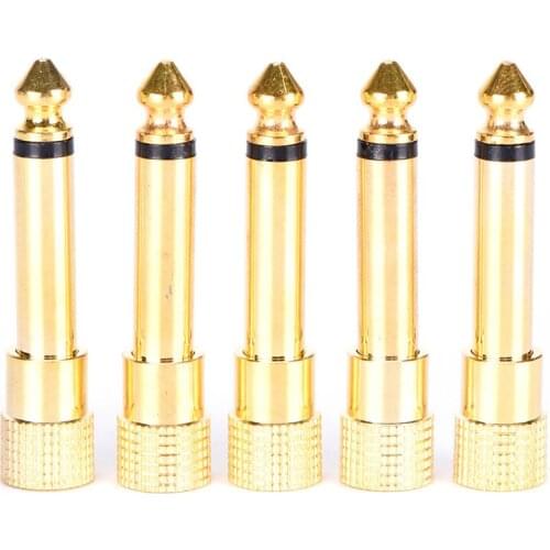 Female Audio Converter Stereo Terminal Plug Headphone Jack Adapter 6.35 Male To 3.5 Female 6.35mm 1/4\"