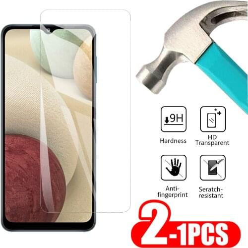 1-2PCS For Samsung A12 A125F Screen Glass Screen Protector On For samsung m12 a32 a42 Transparent Protective Tempered Glass 9H