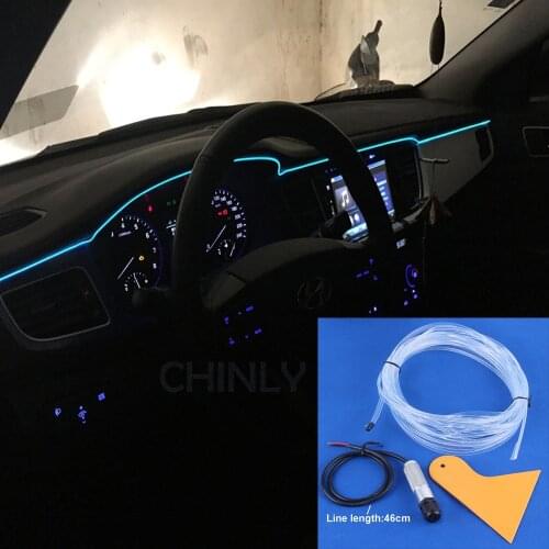 1m/2m/3m/4m/5m DC12V side glow fiber optic light kit for car decoration LED Neon Lights Shoes Clothing Car waterproof