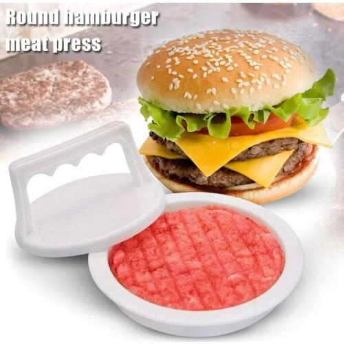 1 Set Kitchen Tool Round Shape Hamburger Press Food-Grade Plastic Hamburger Meat Beef Grill Burger Press Patty Maker Mold Mould
