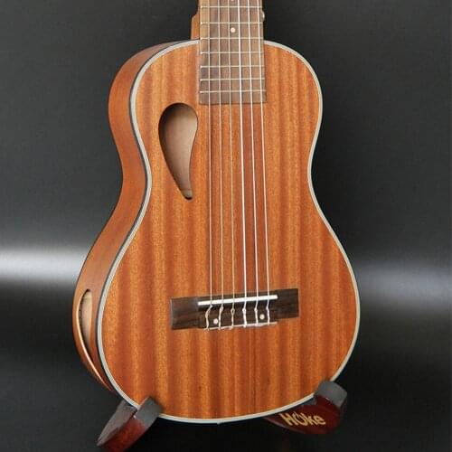 28"Baritone Sapele 6 Strings Ukulele Uke Hawaii lele mini small guitalele travel acoustic guitar Ukelele Free Shipping