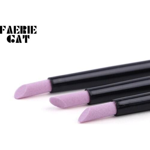 3Pcs Portable Polishing Manicure Pen Cuticle Care Scrub Remover Stick Manicure Accessories Nail Art Pen Polishing Treatment Tool