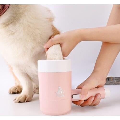Dog accessories cat accessories Portable Dog Paw Cleaner Soft Silicone Pet Feet Cleaner Bristles Groomings Supplies For Pet XHC