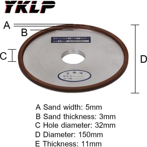 150mm Diamond Grinding Wheel Grinder Disc for Metalworking Milling Cutter Rotary Abrasive Tool 150/180/240/320