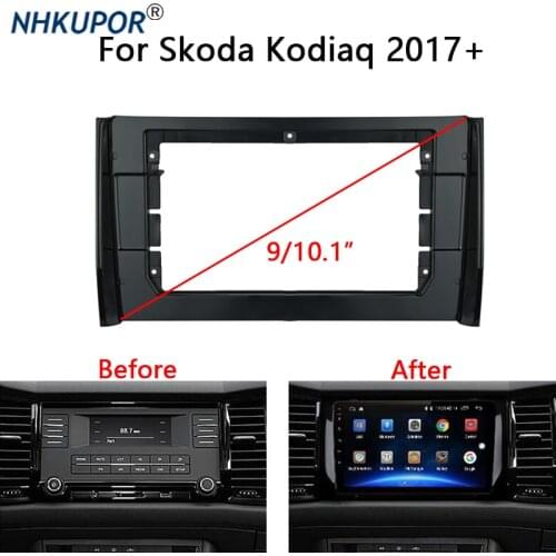 Car Radio Multimedia Player Head Unit Fascia Frame Kit For SKODA Kodiaq 2016+ Auto Stereo Dash Panel Mount Trim Bezel Faceplate
