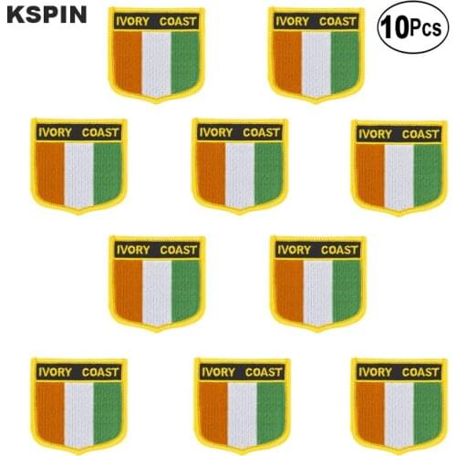 Ivory Coast Flag Embroidery Patches Iron on Saw on Transfer patches Sewing Applications for Clothes in Home&Garden