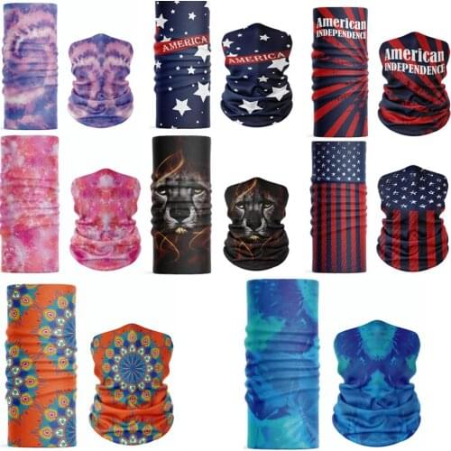 3D Print Halloween Face Cover Mouth Scarf Seamless Ear Hook Sport shawl Bandana Outdoor Neck Tube Face Riding Hiking Accessories