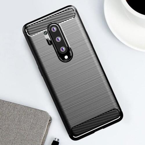 For OnePlus 8 Pro Case Soft TPU Ultra Slim Cover Carbon Fiber Pattern Brushed Cases For OnePlus8 1+8 OnePlus 8 Pro Phone Case