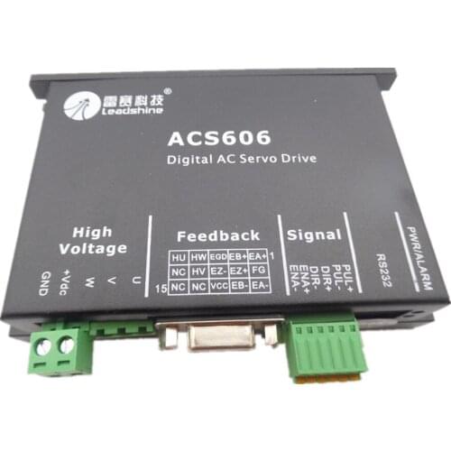 DSP Brushless Servo Drive ACS606 18-60VDC Leadshine Digital AC Servo Drive for 10-360w DC Brushless Servo Motors