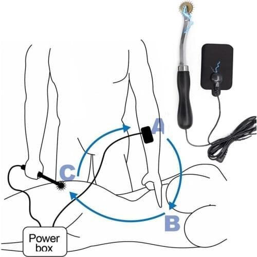 Electric Wartenberg Wheel Electro Shock Metal Needle Roller Penis/Nipple/Clit Stimulation Massage Pad Bdsm Game Couple Sex Toys