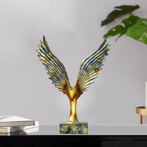 Art Eagle Sculpture Vivid Spread Tabletop Decoration Home Ornament For Living Room Desktop TV Shelf Figurines Housewarming Gifts