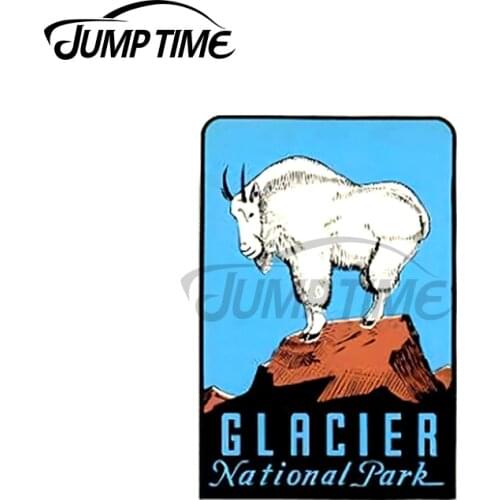 JumpTime 13 x 4cm For Glacier National Park Montana Vintage Decal Mountain Goat Window Laptop Scratch Car Stickers Camper Decal