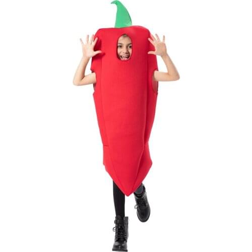 Hot Pepper Cosplay Uniform Cute Chili Costume Performance Wear Halloween Carnival Party Suit