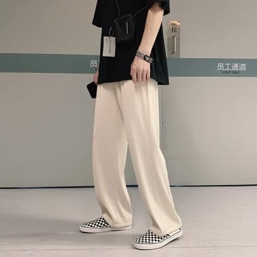 Summer Hot Sale Mens Loose Harajuku Harem Pants 2021 New Korean Fashion Casual Breathable Straight Trend Large Size Pants S-3XL