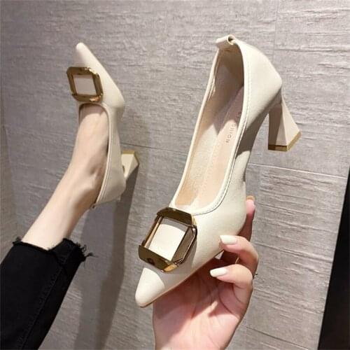 YSHUNIJ 2021 New Womens High Heels Simple and Comfortable Breathable Womens Shoes D2135-2