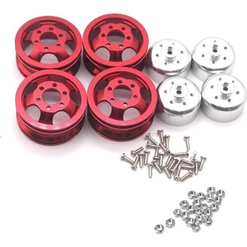 Upgrade Metal Wheel Rim Kit Wheel Hub for WPL B1 B-1 B14 B-14 B16 B-16 B24 B-24 C14 C-14 B36 with Screws RC Truck RC Car Parts,R