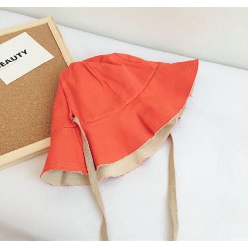 The solid color Bucket Hat Fisherman Hat outdoor travel hat Sun Cap Hats for children boys and girls 49