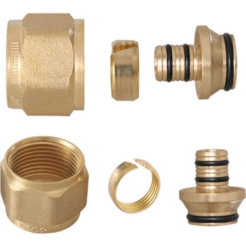 Floor Heating Sub-collector Pipe Joint All Copper Floor Heating Pipe Joint 4 Points 6 Points Floor Heating Pipe Special Joint