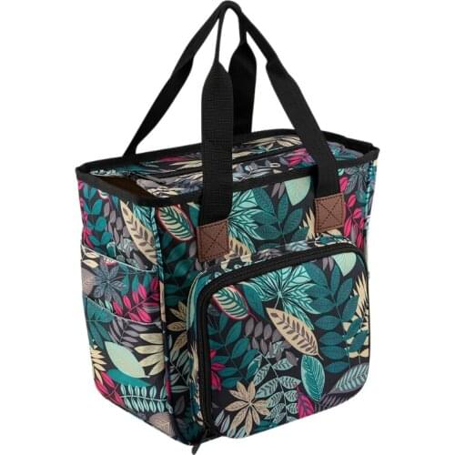 Portable Knitting Bag DIY Yarn Storage Organizer Crochet Hook Needles Knitting Tote Basket for Yarn Balls Sewing Supply 72XF