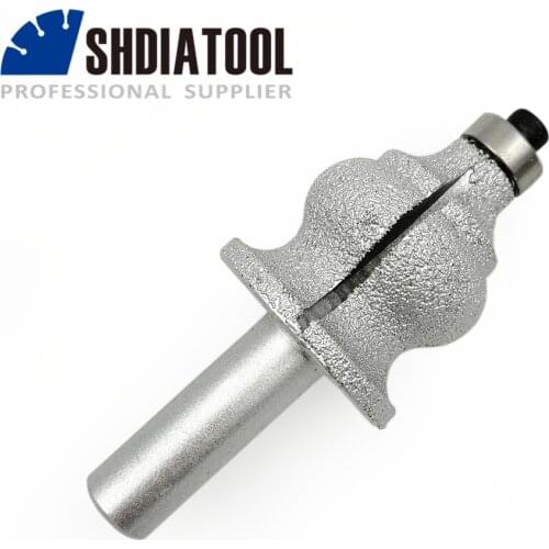 SHDIATOOL NO.20 professional quality Vacuum brazed diamond router bits 12.7mm shank for edge profile