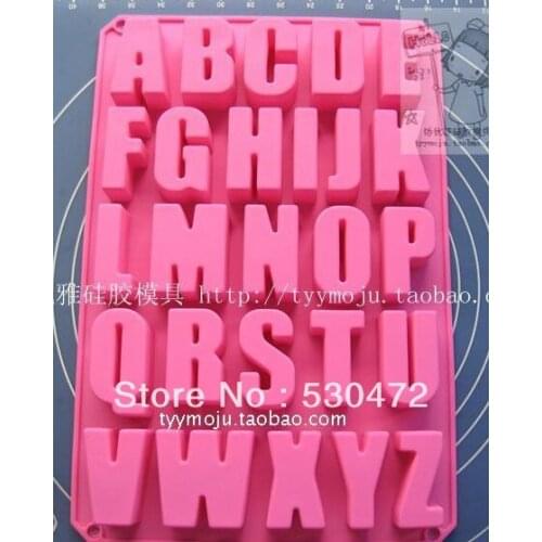 26hole Silicone Cake Mold pudding mold Chocolate molds Uppercase letters mold kitchen tools