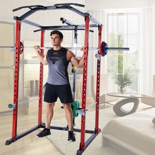 Smith Machine Steel Gantry Frame Squat Rack 65KG Full Large Comprehensive Home Training Device Professional Training Equipment