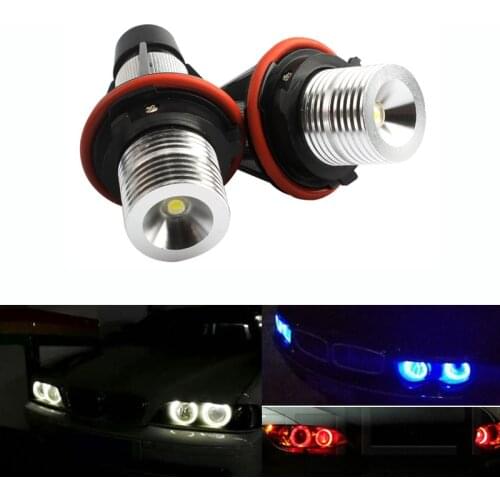 2PCS LED Angel Eyes Marker Lights Bulbs White Blue Red Green Yellow for BMW E39 E53 E60 E61 E64 E65 E66 E87 525i 530i 545i