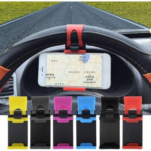 Universal Car Steering Wheel Clip Mount Holder For IPhone 8 7 7Plus 6 6s Samsung Xiaomi Huawei Mobile Phone GPS