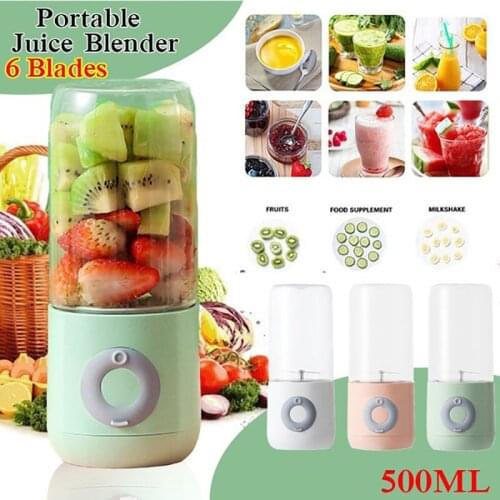 USB Juicer Electric Mixer 6 Cutter Mini Portable Juicers Fruit Smoothie Blender For Machine Fruit Vegetable Juice Extractor
