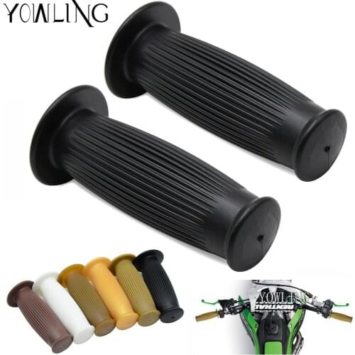 25mm 28mm Vintage Handle Grips Motorcycle Universal Rubber handlebar grips Hand Grip Bar End For Universal Motocross Handle Bar