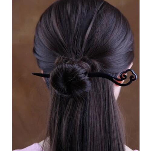 New Retro Chinese Hairpin Vintage Wooden Hair Fork Carve Animal Bird Phoenix Hair Sticks for Girls Bridal Bride Wedding Headwear