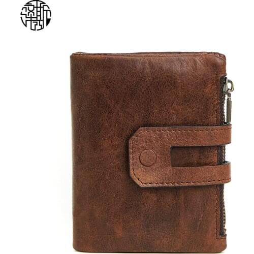 Zenos Men RFID Blocking Card Holder Wallet Large Capacity Multi Credit card Holder Wallet Crazy Horse Vintage Genuine Leather