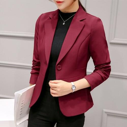 Women blazers and jackets autumn new womens short jacket Slim female suit long-sleeved suit professional womens clothing