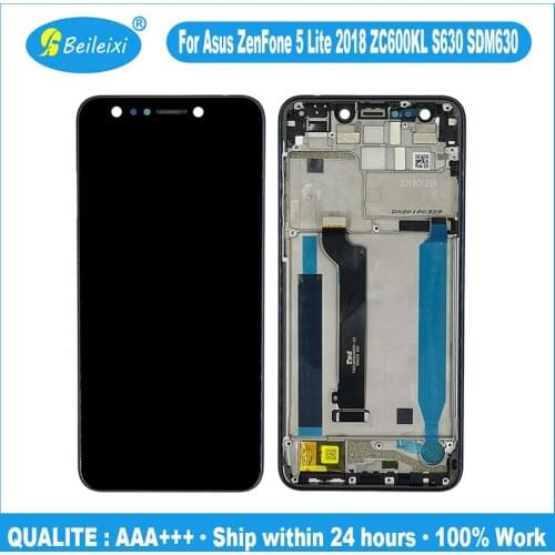 For Asus ZenFone 5 Lite 2018 ZC600KL LCD Display Touch Screen Digitizer Assembly For Asus S630 SDM630 LCD