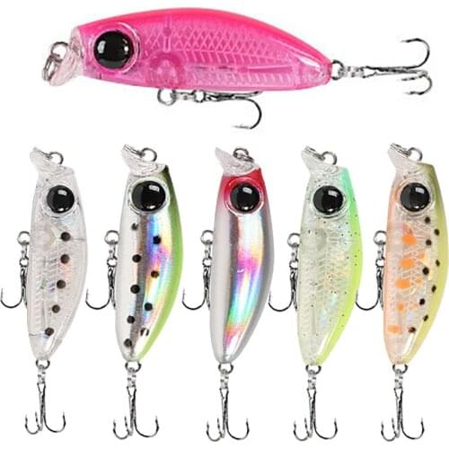 1PCS Mini Minnow Topwater Fishing Lure 35MM 2.5G Wobbler Slowly Sinking Hard Bait Japanese Design Crankbait Pike Bass Fishing
