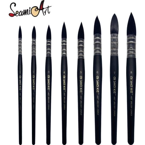1Peice Watercolor Brush Wood Paint Brush Artist Hand Painting Brushes Water Color Gouache Drawing Art Brush Supplies