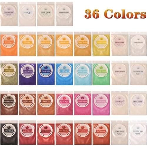 36 Colors Mica Powder, Coloring Soap Dye, Epoxy Resin Dye, Natural Pigment for Paint Art, Bath Bomb, Soap Making Supplies