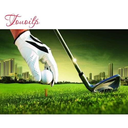 Touoilp diamond embroidery stitch crystal square&round diamond sets decorative 5d diy golf diamond painting mountain