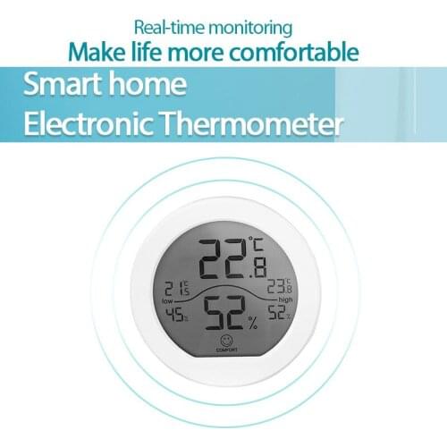 TH1 Temperature And Humidity Detection Alarm Fahrenheit Switch Standby Long Real-time Monitor Smart Home Electronic Thermometer