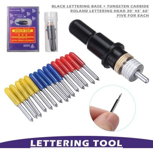 15pcs 30/45/60 Degree Blades + Holder Tungsten Steel Blade Holder For Roland Vinyl Cutter